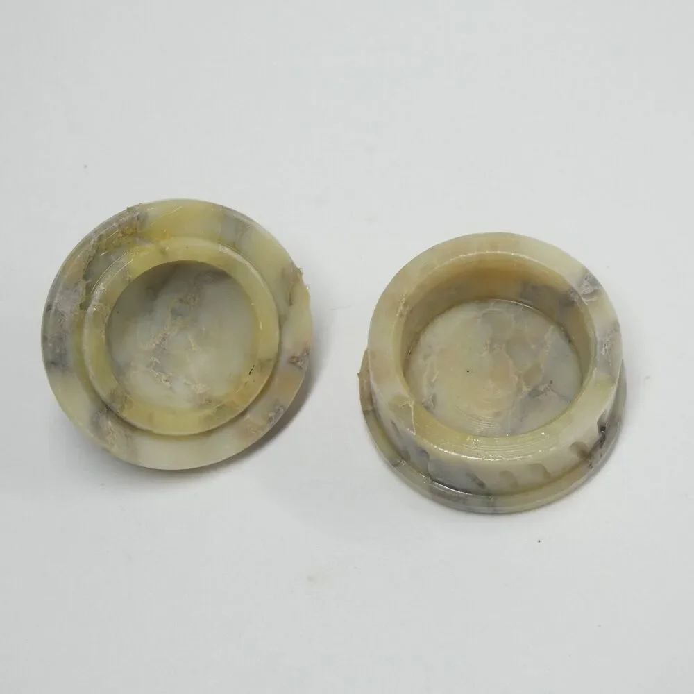 Carved Soapstone Stone Trinket Box Miniature Tiny Vintage